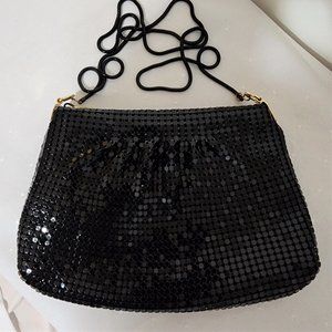 Vintage Elegant Black Sequin Evening Shoulder Purse